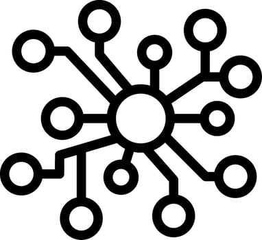 Neural Networks Outline Icon vector