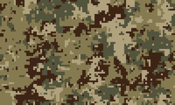 Abstract digital camouflage pattern in earthy tones. Perfect for backgrounds, textures, or militarythemed designs. vector