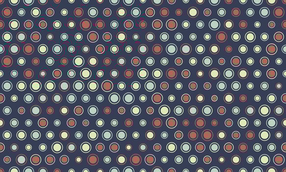 Abstract seamless pattern of colorful circles on a dark background. Perfect for textile design, website backgrounds, or vibrant presentations. vector