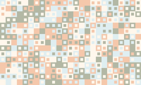 Abstract pastel square mosaic pattern. Perfect for website backgrounds, textile designs, or modern art projects. This calming, geometric design evokes feelings of serenity and order. vector