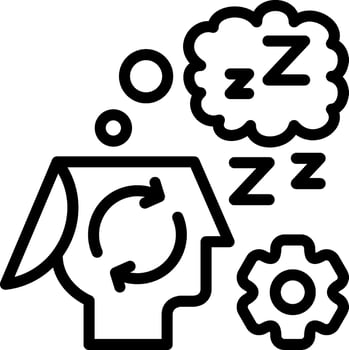 Mental Detox Outline Style Icon vector