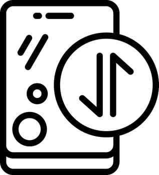 Mobile Data Outline Style Icon vector