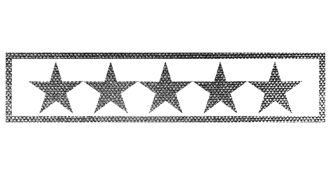 5 stars fabric stamp element png