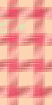 Idyllic textile texture, fashionable fabric plaid pattern. Rectangle tartan background check seamless in red and peach puff colors. vector