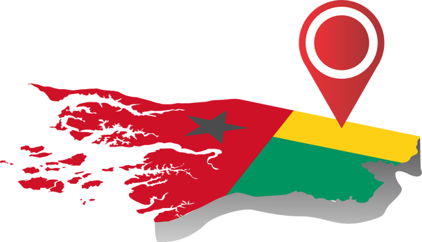 Guinea Bissau country flag map location png