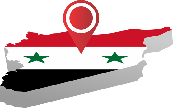 Syria country map flag location png
