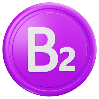 3D Icon Purple B2 Vitamin png
