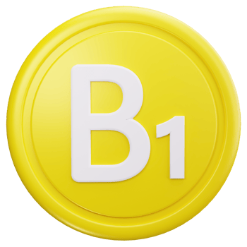 3D Icon Yellow B1 Vitamin png