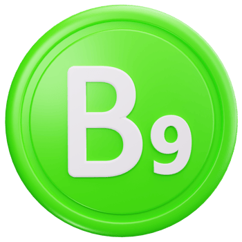 3D Icon Green B9 Vitamin png