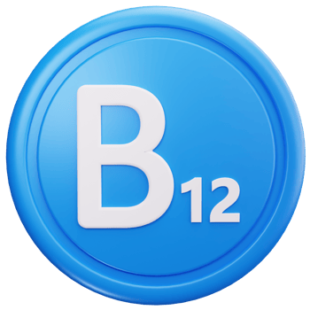 3D Icon Blue B12 Vitamin png