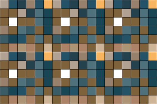 A blue and brown square pattern vector