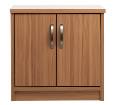 Compact wooden cabinet with two doors isolated on transparent background png