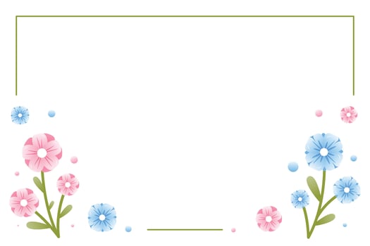 flower frame for spring event vector