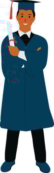 Student Graduation Illustration. vector
