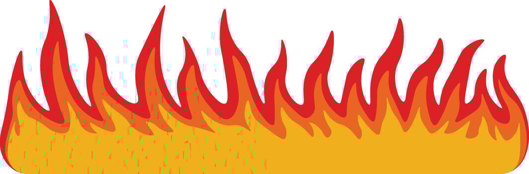 Fire Frame Border in Flat Design. vector