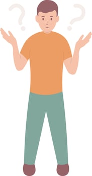 People Asking Question Illustration with Flat Design vector