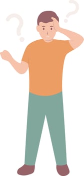 People Asking Question Illustration with Cartoon Design vector