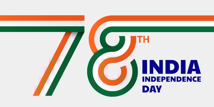 78th india independence day banner illustration in gradient vector