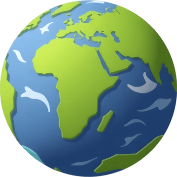 Detailed Vibrant Earth Globe Map png