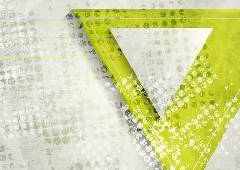 Green and grey tech geometric grunge abstract background vector