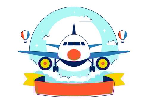 Commemorative Illustration of National Aviation Day with Plane and Sky for First Flight Tribute vector