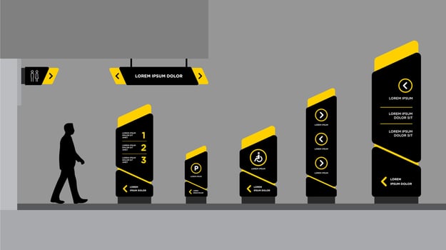 Signage and Wayfinding Designs vector