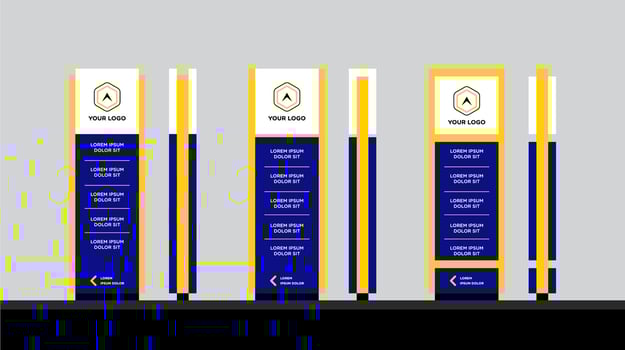 Pylon A set of outdoor and indoor signs for advertising vector