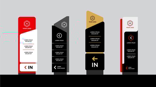 Signage Wooden corporate identity concept vector