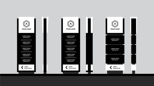 Signage Advertisement billboards and outdoor street city ad templates vector