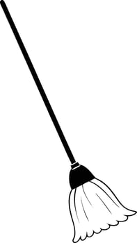 Mop Cleaning Supply for Floors Isolated on White vector
