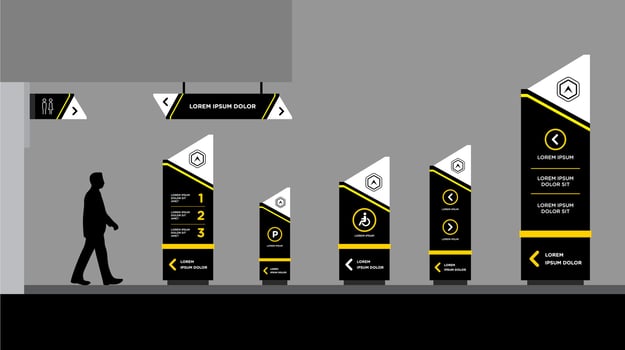 advertising set for street city promotion vector