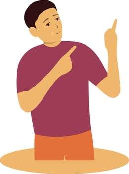 People Pointing Illustration in Flat Design vector