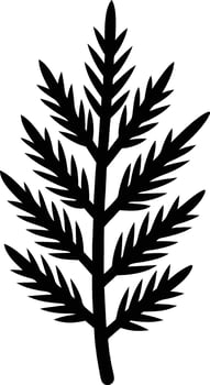Festive Christmas Tree Branch Clip Art on White Background Holiday Cheer vector