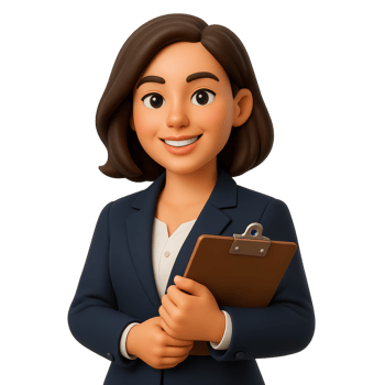 Confident Businesswoman Presenting Ideas in 3D Illustration png