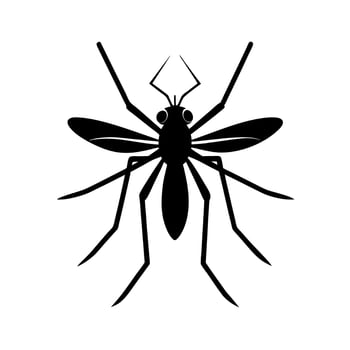 Mosquito Black Silhouette vector