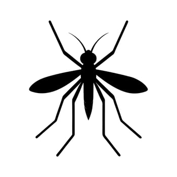 Mosquito Silhouette Graphic vector