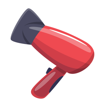 Illustration of a Red Hair Dryer png