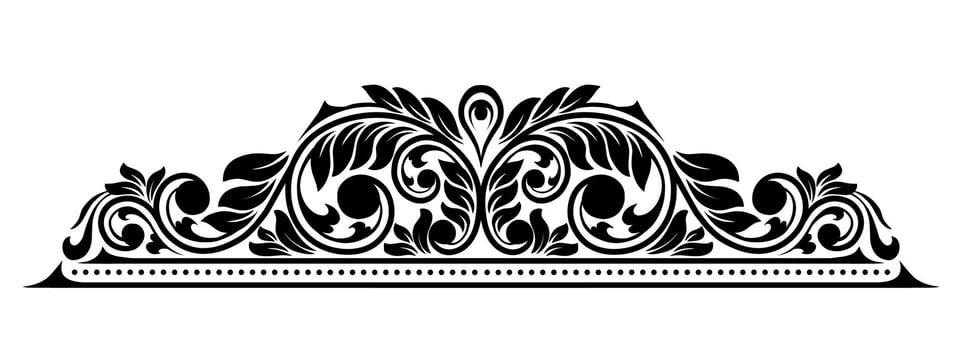 Classic style frame design with exquisite engraving and luxury floral. vector
