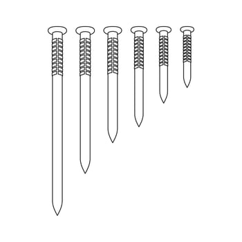 Nail set outline minimal beauty style vector