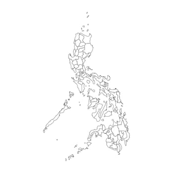 Philippines Outline Map White Background vector