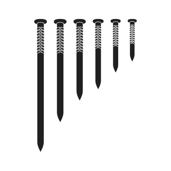 Black nail set fashion beauty style vector