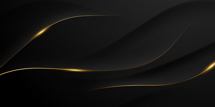 Black and gold abstract background with waves vector