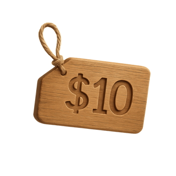 Simple 3D Wooden Price Tag with for Retail Displays png