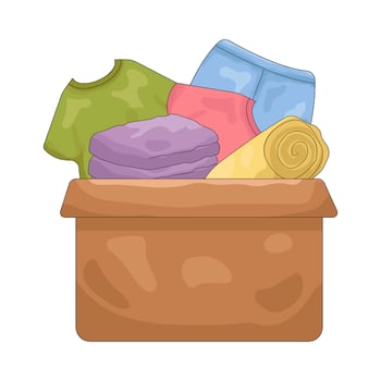 Illustration of Cloth Donation box vector