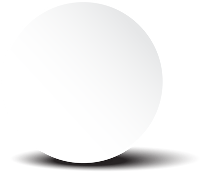 White circle realistic paper and shadow png