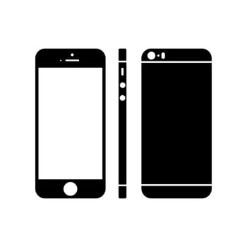 Black mobile phone with blank screen. Flat style. illustration. Smartphone icon illustration vector