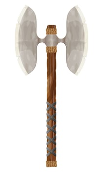 detailed cartoon illustration showing of fantasy and ancient weapons mace isolated on white background vector