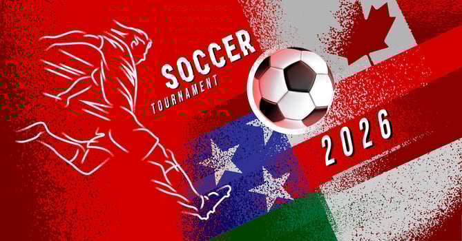 poster for Soccer Tournament 2026 featuring vector
