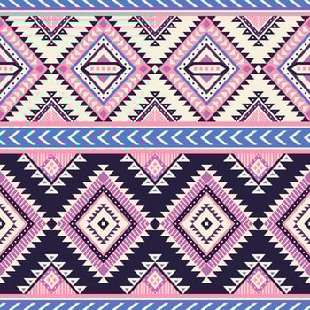 Tribal striped seamless pattern. Aztec geometric background. Can be used in textile design, web design for making wrapping, envelopes vector