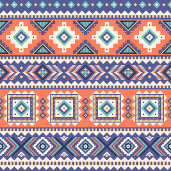 Tribal striped seamless pattern. Aztec geometric background. Can be used in textile design, web design for making wrapping, backpacks vector